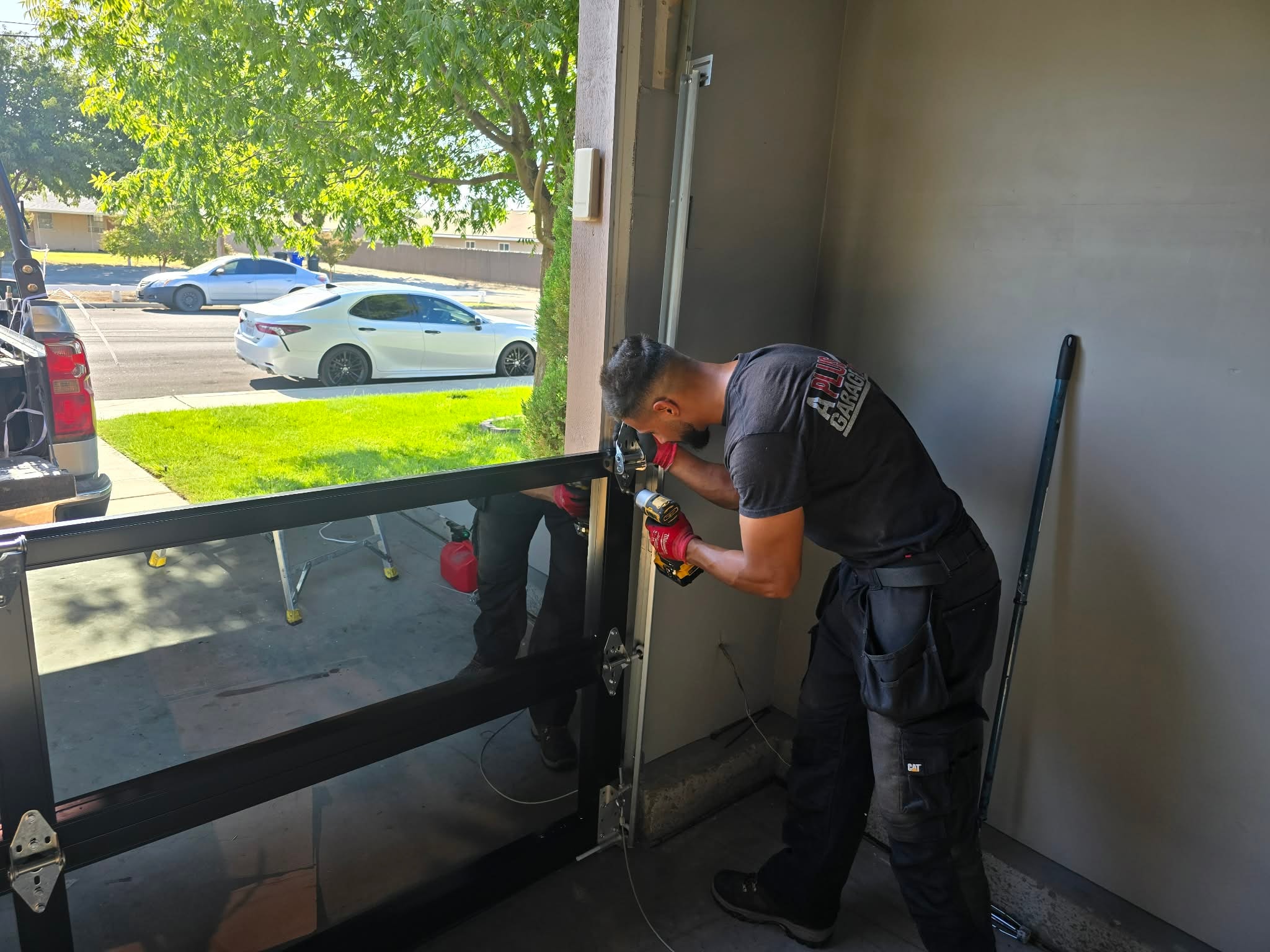 Garage door opener installation